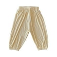 thumbnail image 1 of Otqutp Baby Boys and Girls Pants Summer Thin Pants PP Pants Breathable Pants Elastic Waist Trousers Soft and Comfortable Leggings(1-Yellow,6-12 Months), 1 of 9