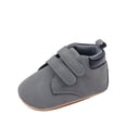 thumbnail image 1 of Otqutp Baby Boys Girls Shoes 0-12 Months Non-Slip Rubber Sole Sneakers Toddler First Walking Toddler Crib Shoes Flats Soft Bottom Rubber Sole Shoes(Grey,0-6Months), 1 of 1