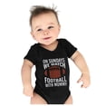 thumbnail image 1 of Otqutp Baby Boys Girls Short Sleeve Letter Rugby Print Romper Letter Print Bodysuit for Children Clothes Cute Spring Summer Outfit(Black-2,6-9 Months), 1 of 4