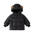 thumbnail image 1 of Otqutp Baby Boys' Water Lined Puffer Jacket Winter Coat for Winter Coats with Hooded Light Puffer Coat Warm Padded Jacket for Kids(Black,4-5 Years), 1 of 4