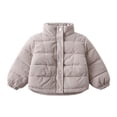 thumbnail image 1 of Otqutp Baby Boys Winter Coats, Thick Corduroy Stripes Stand Up Collar Cotton Outwear Kids Toddlers Winter Warm Jacket Outerwear for 1-7 Years(Grey,18-24 Months), 1 of 4