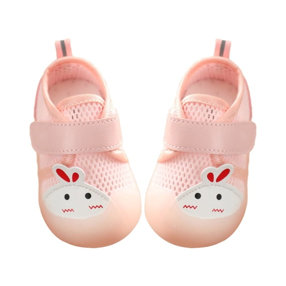 Otqutp Baby Cartoon Shoes Toddler Girls Boys Rabbit Pattern Shoes Mesh Breathable Shoes Soft Soled Sneakers Shoes for 3 To 24 Months