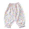 thumbnail image 1 of Otqutp Baby Casual Overalls Summer Girls Lace Pants Girdle Foot Pants Loose and Flared Pants Baby Thin Wear Pants Loose Casual Comfy Trousers (,9-10 Years), 1 of 9