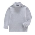thumbnail image 1 of Otqutp Kids Girls' Sweater Spring and Autumn High Neck Solid Long Sleeve Round Neck Top Party Birthday School 1-10 Years(Grey,2-3 Years), 1 of 8