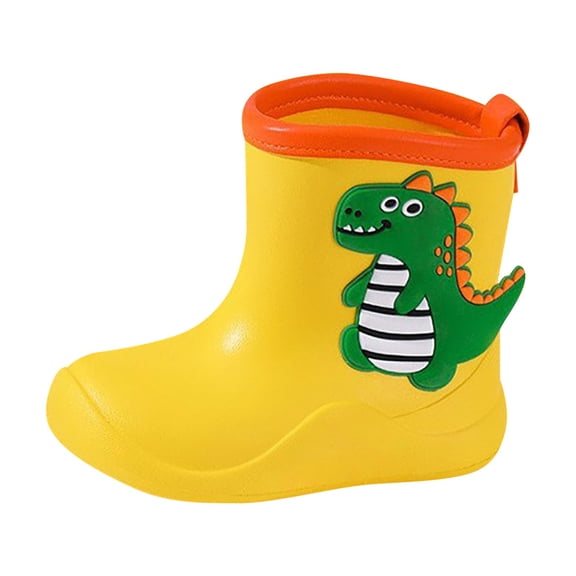 Otqutp Baby Causal Footwear Toddler Kids Children Rain Boots Boys Girls Baby Cartoon Dinosaur Rain Shoes Non Slip Rubber Boots for 2 to 10 Years