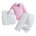 thumbnail image 1 of Otqutp Baby Clothes Set for Birthday Toddler Kids Boys Gentleman's Dress 4PCS Shirts + Vest + Pants + Hat Child Baby Outfits 0 to 2 Years, 1 of 7