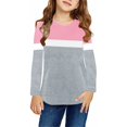 thumbnail image 1 of Otqutp Baby Comfortable Pullover T-Shirt Toddler Girls Boys Matching Color Long Sleeved Crewneck Top Fall Spring Clothes for 3 To 9 Years(Pink-2,7-8 Years), 1 of 1