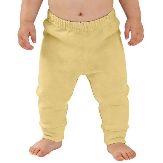 Otqutp Baby Cotton Pants Elastic Waist Loose Fit Sweatpants Autumn Toddler Girls Boys Solid Soft Stretchy Trousers 0-24 Months