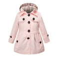 thumbnail image 1 of Otqutp Baby Dress Jacket Toddler Kids Girls Boys Casual Button Soild Jacket Coat Long Sleeve Hooded Thicken Outerwear Windbreaker(E,6-7 Years), 1 of 2