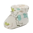 thumbnail image 1 of Otqutp Baby First Walking Shoes Autumn and Winter Children Baby Boots Boys and Girls Cotton Shoes Soft Lightweight Comfortable Warm Elastic Cute Pattern Shoes(B,6-12 Months), 1 of 5