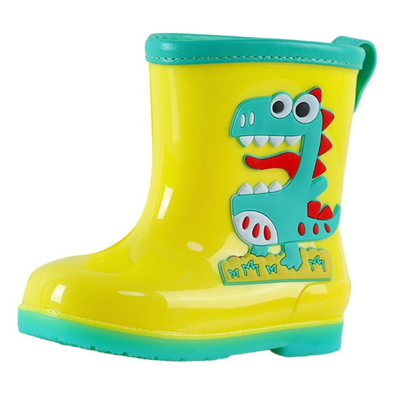 Otqutp Baby First Walking Sneakers Girls Single Shoes Bowknot First Shoes Buckle Strap Toddler Soft Bottom Breathable Princess Shoes(Yellow,7-8 Years)