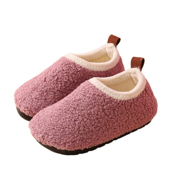 Otqutp Baby First Walking Sneakers Kids Boys Girls Slippers House Booties Indoor Shoes Easy Fasten Non Slip Sole Slippers