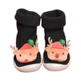thumbnail image 1 of Otqutp Baby Flat Sneakers Christmas Toddler Socks and Shoes Cartoon Pattern Baby Girls Boys Shoes and Socks for 0 To 3 Years, 1 of 4