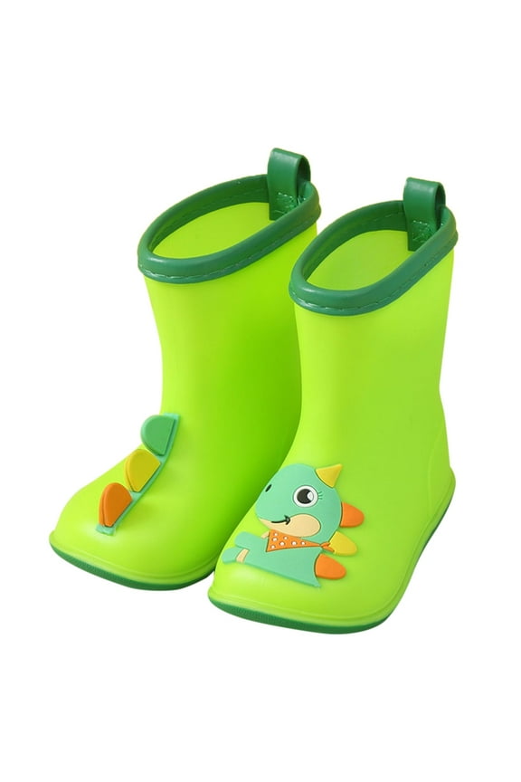 Baby Flat Sole Boots Colorful Cute Animal Lightweight Rain Shoes Children's Rain Boots Baby Water Shoes EVA Soft Outdoor Kids Rainboots(B,12-18 Months)
