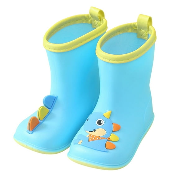Otqutp Toddler Slip On Rain Boots Kids Boys Girls Cute Cartoon Easy-on Lightweight Waterproof Easy On Garden Boots