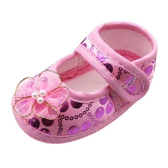 Otqutp Baby Flower Shoes Baby Soft Sole Cute Girls Casual Baby Dress Shoes Princess Shoes Wedding Party Shoes