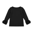thumbnail image 1 of Otqutp Baby Funny Blouse Toddler Girl Solid Color Base Shirt with Lace Long Sleeve Blouse Casual Loose Crew Neck for 1 To 8 Years, 1 of 4