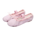 thumbnail image 1 of Otqutp Baby Girls Ballet Shoes Toddler Bow Soft Sole Dance Slippers Kids Elastic Strap Ballet Shoes for Yoga Gymnastics, 1 of 5