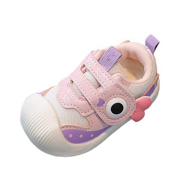 Otqutp Baby Girls Boys First Walking Sneakers Squeaky Hook Loop Non Slip First Walking Sport Shoes Toddler New Born Breathable Casual