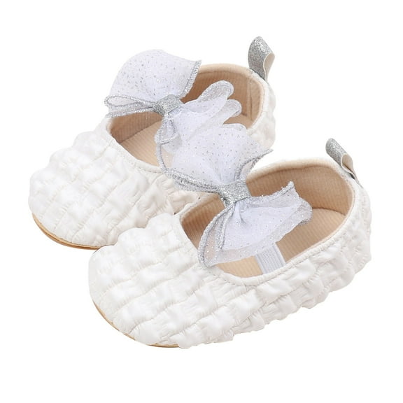 Otqutp Baby Girls Boys Leather Sandals Bow Sequins Strap Closed Toe Ankle Mary Jane Shoes Toddler Princess New Born Summer Shoes