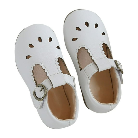 Otqutp Baby Girls Leather Mary Jane Sandals Soft Close Toe Ankle Summer Shoes Toddler Boys Girls Kids School Dress Sandals