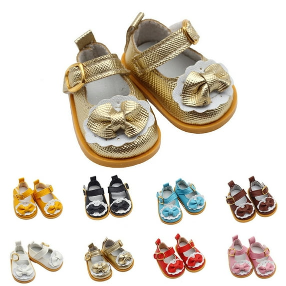 Otqutp Baby Girls Mary Jane Shoes with Bow Non Slip Toddler Shoe Cute Princess Flat Girls Slip On Soft Dress Shoes