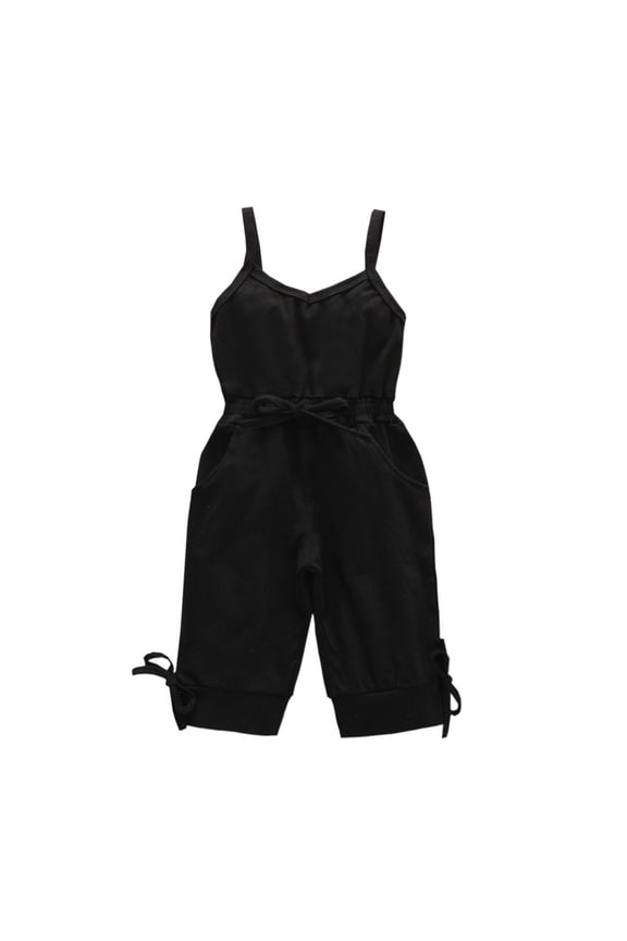 Baby Girls Peach Print Ruffle Fly Sleeve Back Crawl Suit Romper Set Sleeveless First Bodysuit Floral Overall Spring Summer Outfits(b-Black,1-2 Years)