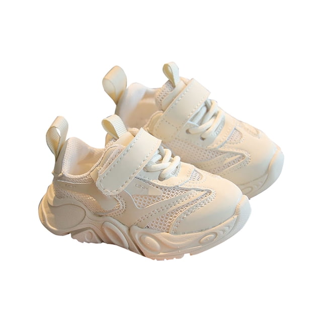 Otqutp Baby Outdoor Shoes Girls Spring Summer Solid Color Double Mesh Breathable Non Slip Children's Casual Sports Shoes