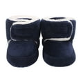 thumbnail image 1 of Otqutp Baby Pull-On Shoes Winter Children and Toddler Shoes Boys and Girls Cotton Boots Solid Color Simple Design Hook Loop For Warm and Comfort(A,6-12 Months), 1 of 5