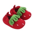 thumbnail image 1 of Otqutp Baby Round Toe Shoes Toddler Boys Girls Spring Fall Cute Strawberry Non Slip Floor Shoes Toddler Socks 0 -1 Years Old(Red,12-18 Months), 1 of 5