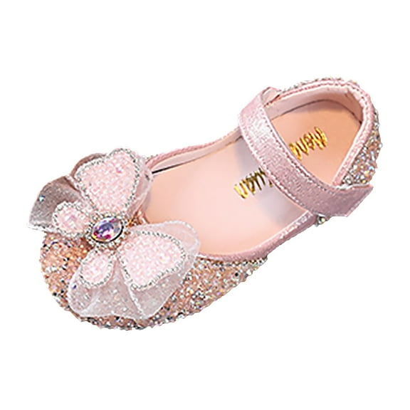 Otqutp Baby Single Shoes Fashion Autumn Toddler And Girls Casual Shoes Thick Sole Round Toe Buckle Dress Shoes for 1 to 12 Years