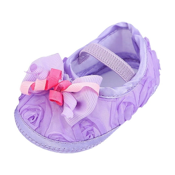 Otqutp Baby Soft Bottom Shoes First Walking Shoes Fashion Soft Sole Toddler Shoes Pearl Dress Shoes Flower Princess Shoes