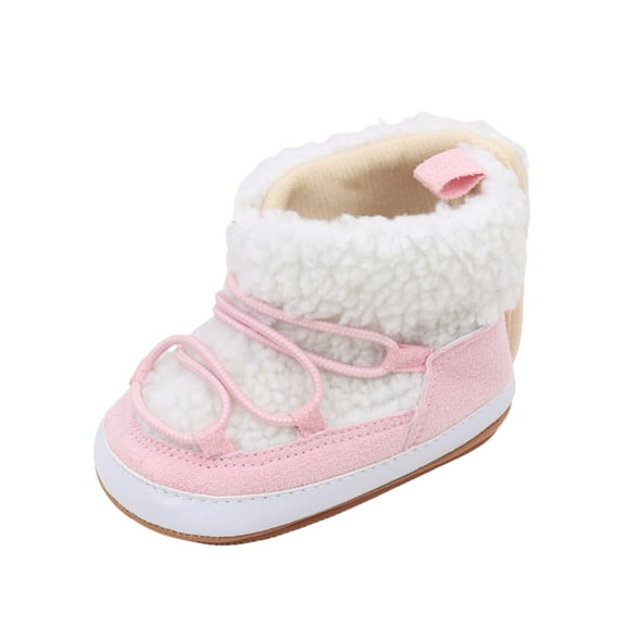Otqutp Baby Soft Sole Shoes Boys Snow Boots Winter Non Slip Boots Hiking Outdoor Shoes Suitable for Boys and Girls (//Big Kids) Lightweight Kids Ankle Booties Outdoor Walking(Red,0-6Months)