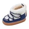 thumbnail image 1 of Otqutp Baby Soft Sole Shoes&nbsp;Boys Snow Boots Winter Non Slip Boots Hiking Outdoor Shoes Suitable for Boys and Girls (//Big Kids) Lightweight Kids Ankle Booties Outdoor Walking(Blue,0-6Months), 1 of 1
