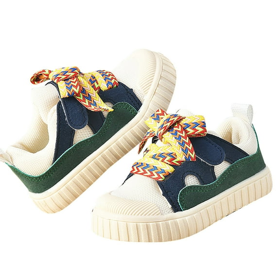 Otqutp Baby Soft Sole Sneaker Boys and Girls Spring and Autumn Colorful Design Soft Bottom Toddler Shoes Non Slip Soft Bottom Cloth Shoes