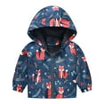 thumbnail image 1 of Otqutp Baby Toddler Cartoon Windproof Hooded Jackets Kids Zip Up Windbreaker Outwear Coat Fashion Fall Outfits with Pocket, 1 of 3