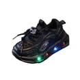 thumbnail image 1 of Otqutp Baby Toddler Rubber Foam Light up Sneakers Lace Lightweight Toddler First Walking Non Slip Sport Shoes Running Outdoor, 1 of 4