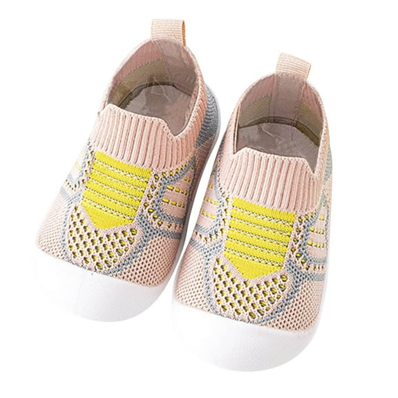 Otqutp Baby Walking Shoes Toddler Boys Girls Shoes First Walk-ers Breathable Soft Antislip Wearproof Crib Shoes Prewalker Sneakers