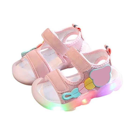 Otqutp Birthday Dance Shoes for Toddler Girls Children Shoes Light Up Shoes LED Light Up Sports Shoes Casual Shoes Breathable Baby Shoes