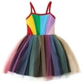 thumbnail image 1 of Otqutp Cute Sundress for Toddler Kids Girls Sleeveless Multicolor Mesh Dress Princess Dress Dance Party Dresses for 1 to 7 Years, 1 of 8