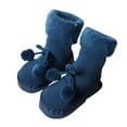thumbnail image 1 of Otqutp Boys Casual Shoes Warm Winter Baby Girls Socks Coral Velvet Warm Socks Cute Plush Ear Kids High Socks Non Slip Soft Sole, 1 of 4