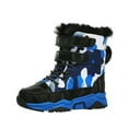 thumbnail image 1 of Otqutp Boys Girls Camouflage Snow Boots Non Slip Fleece Lined Chunky Winter Shoes Kids Outdoor Hiking Cotton Mid Calf Boots, 1 of 5