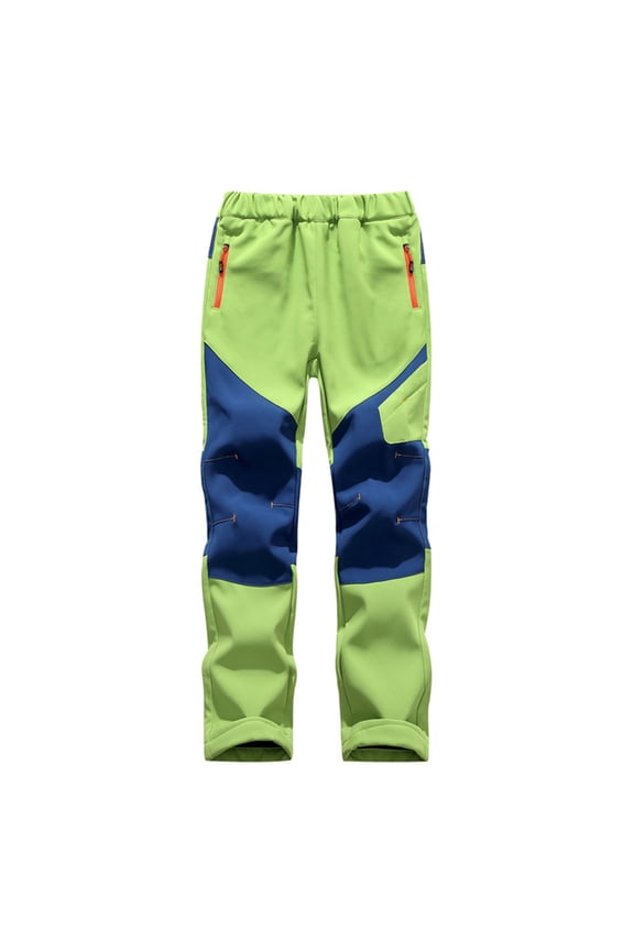 Boys Girls Fleece Lined Snow Pants Kids Winter Waterproof Ski Sweatpants Windproof Elastic Hiking Joggers Snowpants
