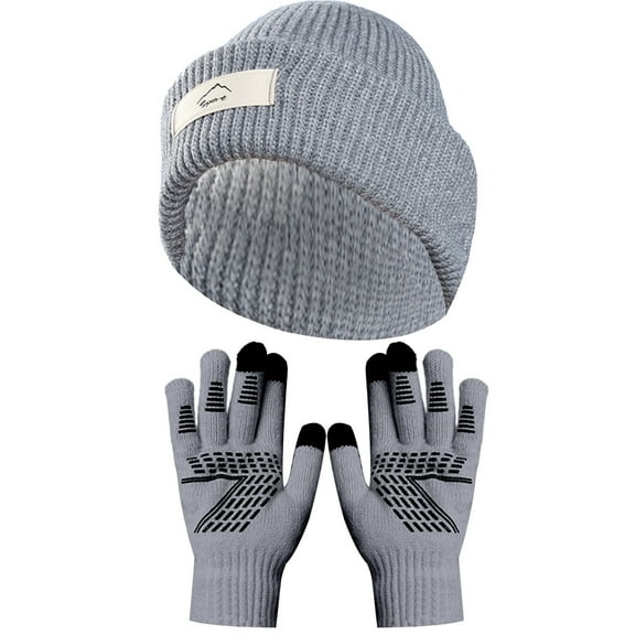 Otqutp Boys Girls Hiking Sun Visors Hooded Children's Warm Ear Knitted Wool Hat Cold Proof Neck Hat Winter Knitted Beanie Hat (Grey,One Size)