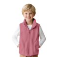 thumbnail image 1 of Otqutp Boys Girls Plain Fleece Vest Teen Kids Zip Up Mock Neck Sleeveless Thermal Fall Winter Outerwear Warm Jacket Waistcoat, 1 of 5