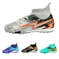 thumbnail image 1 of Otqutp Boys Girls Soccer Cleats Youth Firm Ground Lace-Up Non-Slip Athletic Shoes Football Baseball Training Sneaker, 1 of 5
