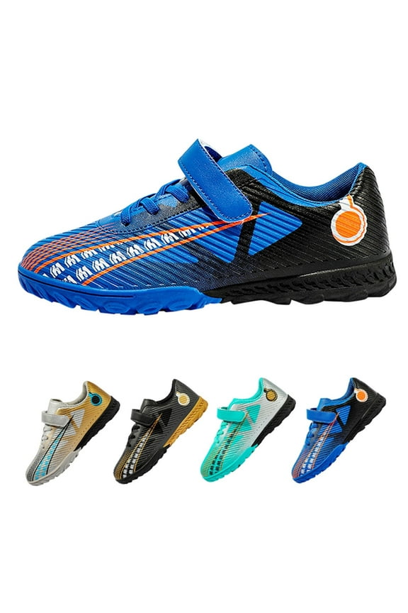 Boys Girls Soccer Cleats Youth Firm Ground Lace-Up Non-Slip Sports Shoes Football Baseball Outdoor Training Sneaker