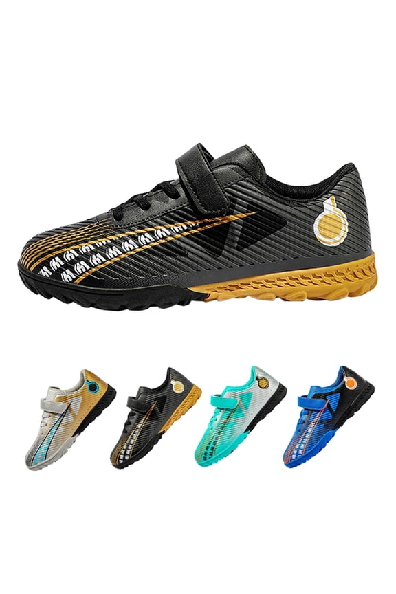 Boys Girls Soccer Cleats Youth Firm Ground Lace-Up Non-Slip Sports Shoes Football Baseball Outdoor Training Sneaker