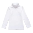 thumbnail image 1 of Otqutp Boys Girls Turtleneck Sweater Long Sleeve Solid Knit Tops Soft Cotton T Shirts Warm Pullover Fall Winter Undershirt, 1 of 2