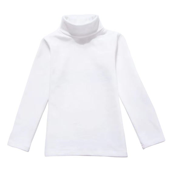 Otqutp Boys Girls Turtleneck Sweater Long Sleeve Solid Knit Tops Soft Cotton T Shirts Warm Pullover Fall Winter Undershirt